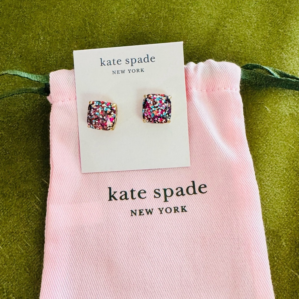 Kate Spade Multicolor Glitter Stud Earrings
